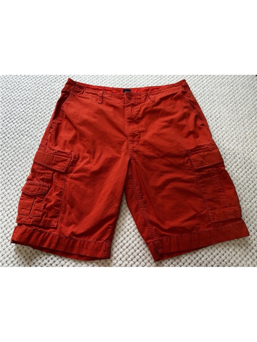 GAP Men’s 35x12 Orange Cargo Shorts Utility Pockets